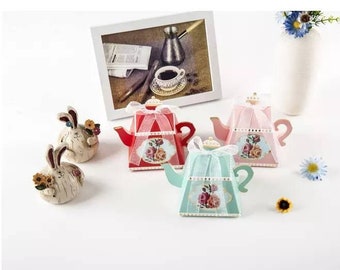 5 x Teapot Favor Box | Wedding Favor Boxes | Bulk Favors | Tea Theme Party | Tea Party Favors | Favor Boxes and Bags | Alice in Wonderland