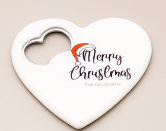 Christmas Heart-Shaped Bottle Openers