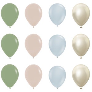 Jungen Wild One Wald Babyparty Dekorationen Eukalyptus Salbei Grün Sand Nebel Blau Gold Luftballons Boho Baby Shower Gender Reveal Teddy Party