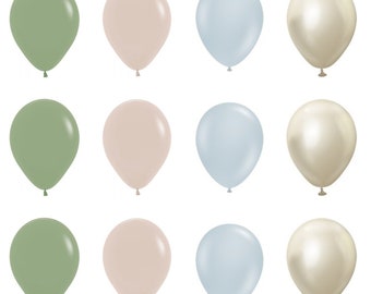 Boys Wild One Woodland Baby Shower Décorations Eucalyptus Sage Sable Vert Brouillard Blue Gold Balloons Boho Baby Shower Sexe Révéler Teddy Party