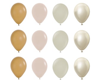 Décorations de ballons pour baby shower, ours en peluche des bois, que nous pouvons attendre avec impatience, genre de douche bohème révélé, ballons de fête beige moka or rose neutre