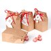 Christmas Gift Bags | Kraft Paper Box for Treats | Christmas Present | Favor Boxes | Candy Bags for Coworker Students Teachers Kids Goody 