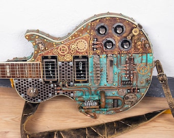 Steampunk Electric Guitar Jolana Diamant copy of Gibson Les Paul Czech 80's Vintage Guitar