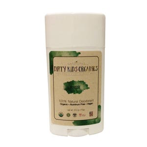 1 Pack USDA Certified Organic KID'S Deodorant Stick (Dirty Kids Organics) "Forest" Scent, Natural, Vegan, Non-Toxic, Non-GMO, Aluminum Free