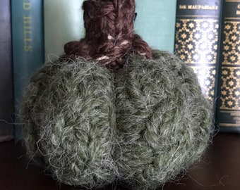 Green Pumpkin Plush Knickknack Fall Autumn Decor