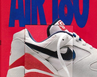 NIKE AIR 180 Basketball Schuhe 1990 Original Booklet Katalog Print Ad Selten!