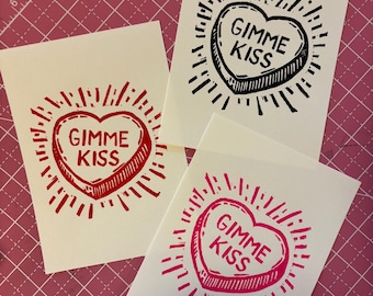 Gimme Kiss Valentine’s Day Hearts Heated Rivalry | Shane Hollander Ilya Rozanov | Hockey Romance Book Show | 5 x 7 inch
