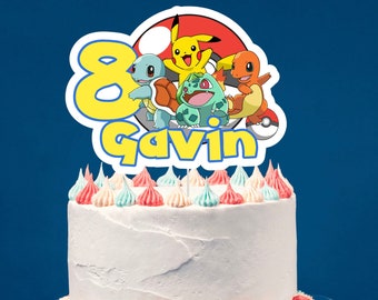 Pokeball Cake Topper Etsy Pokeball Cake Topper Etsy