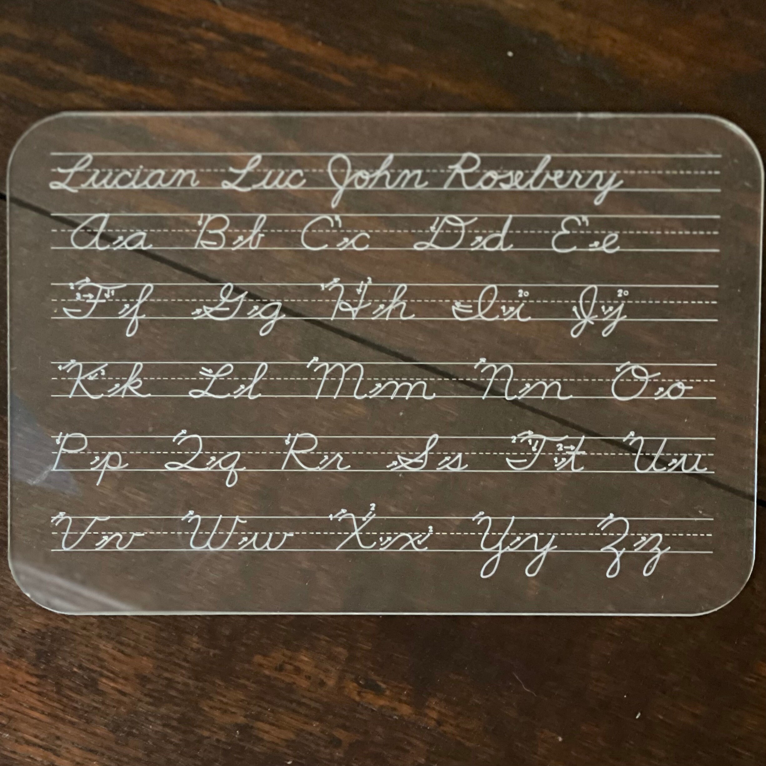 Cursive Handwriting Learning Dry Erase board Etsy