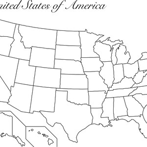 US Map Whiteboard 18x14