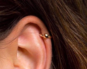 Ball hoop earrings - Huggie hoop earrings - Tiny hoop earrings - Cartilage earring - Small hoop earrings - Gold hoop earrings - Tiny earring