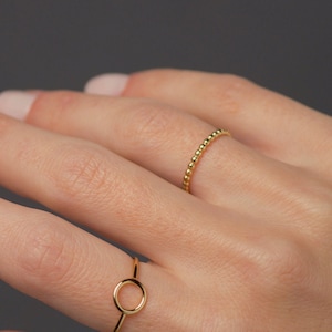 Bead Ring - Dainty Ring - Thin gold ring - Dainty gold ring - Gold band ring - Minimalist ring - Gold ring- Delicate ring - Dainty jewelry