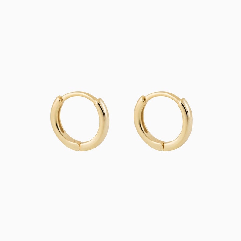 Small Simple Huggie Earrings Gold Huggie Hoop Earrings - Etsy