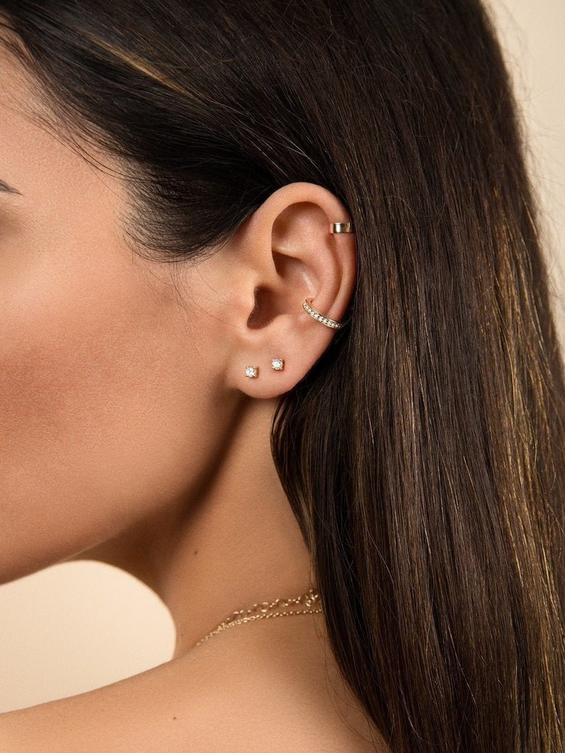 Ear Cuff Gold Ear Cuff Conch Earring CZ Ear Cuff Non Etsy Australia