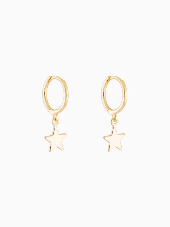 Star hoops Star hoop earrings Gold star hoops Small hoop earrings Dainty earrings Huggie earrings Gold hoop earrings Tiny hoops