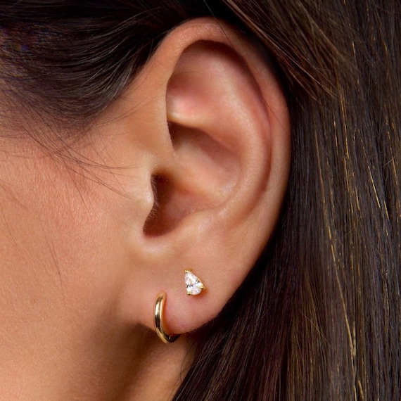 Second hole hotsell diamond earrings