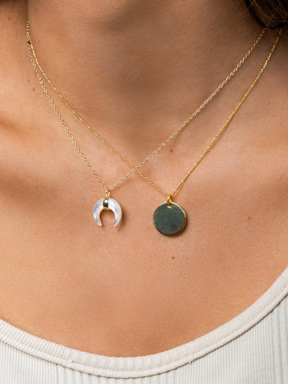 Collier Ethnique Perles En Corne Ronde Et Chips - Très Bon état