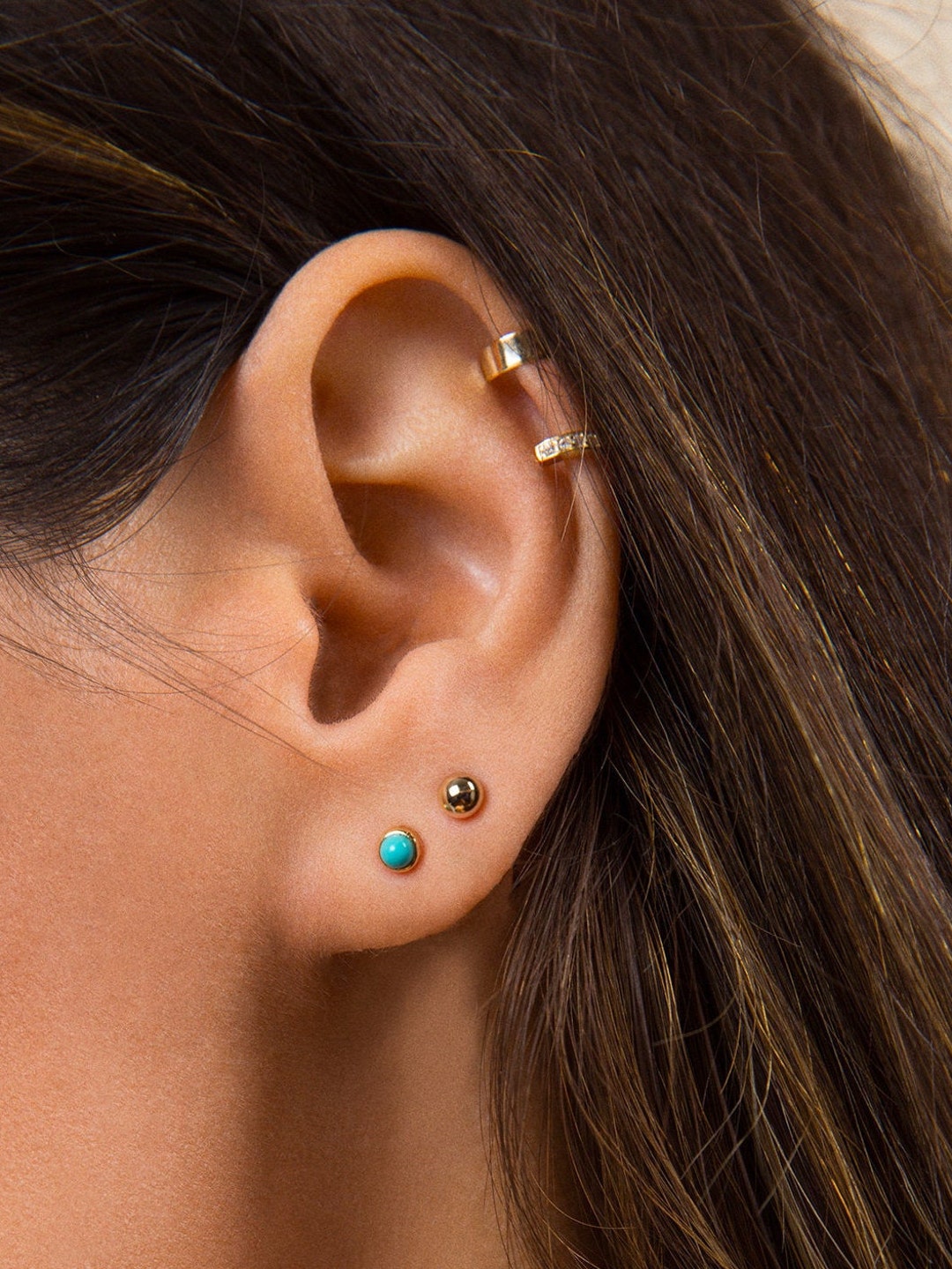 Tiny Turquoise Stud Earrings Turquoise Studs Turquoise Earrings