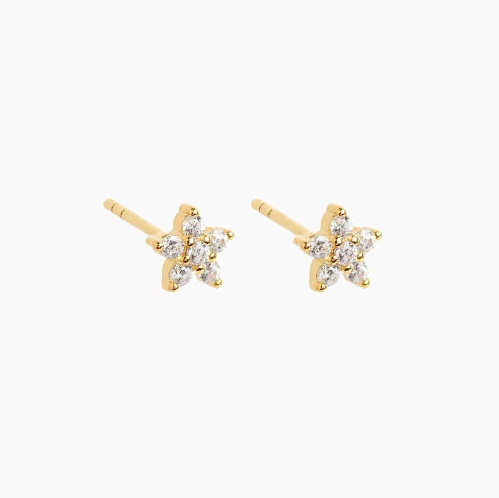 Zarte Gänseblümchen-Ohrstecker Aus 14K Gelbgold – Mit Schraubverschluss Für Sicheren Halt