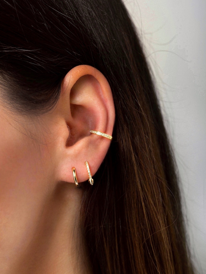 Conch Cz Ear Cuff Dainty Cuff Ear Cuff Gold Conch Etsy