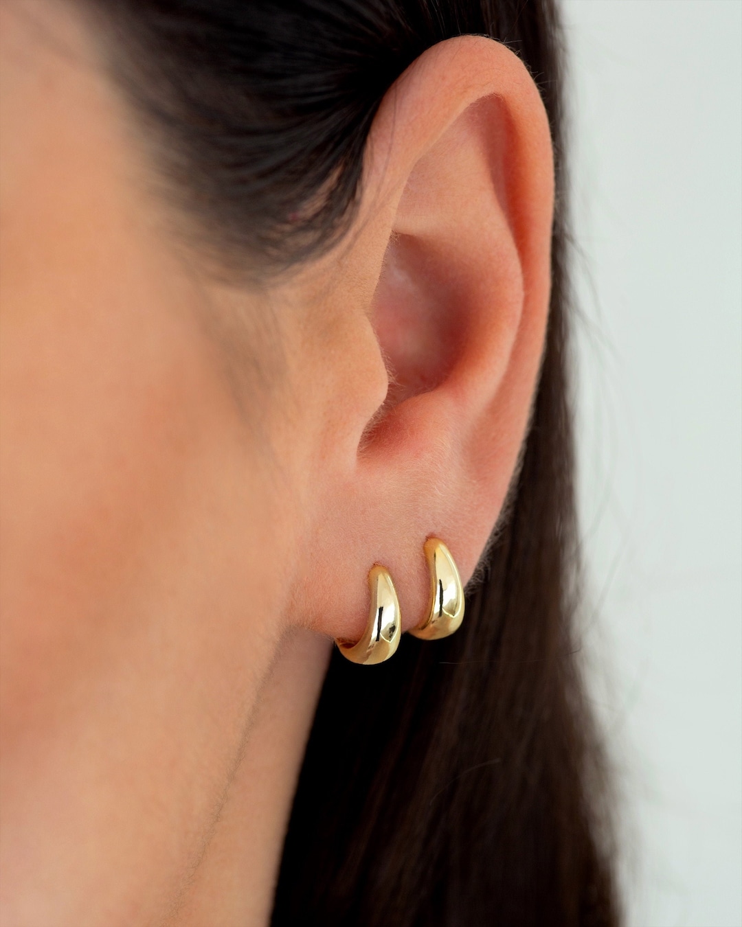Cimenexe Orecchini A Cerchio Punk Chunky – Forma A C Grandi, Placcati Oro, Gioielli Moda Per Donne E Ragazze