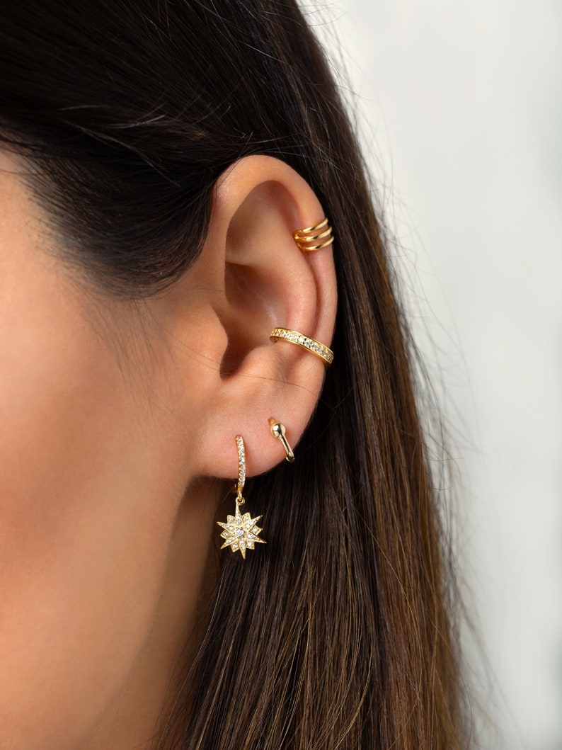 Ear Cuff Gold Ear Cuff Conch Earring CZ Ear Cuff Non Etsy Australia