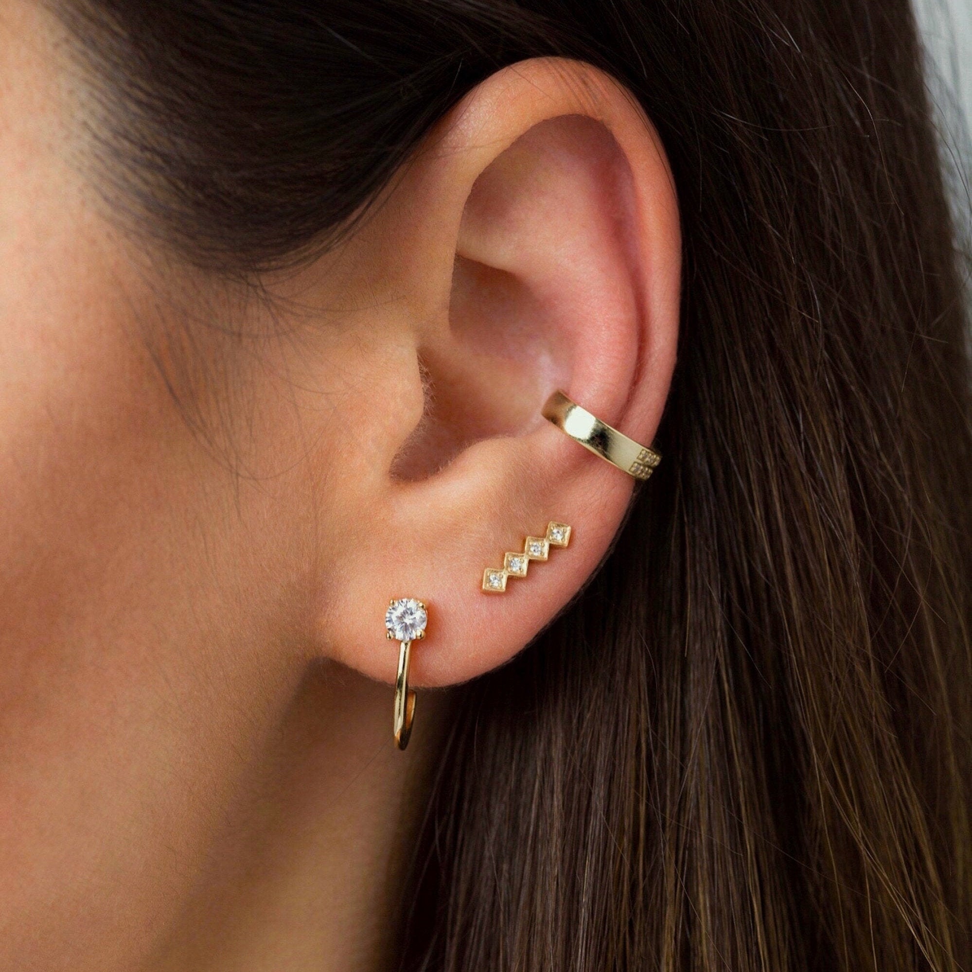 ピアス LAZY DAWN clip chain drop earring 韓国発【LAZY DAWN】clip chain drop earring E005☆ピアス