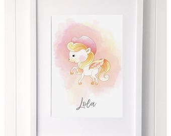 Unicorn 'Lola' Print