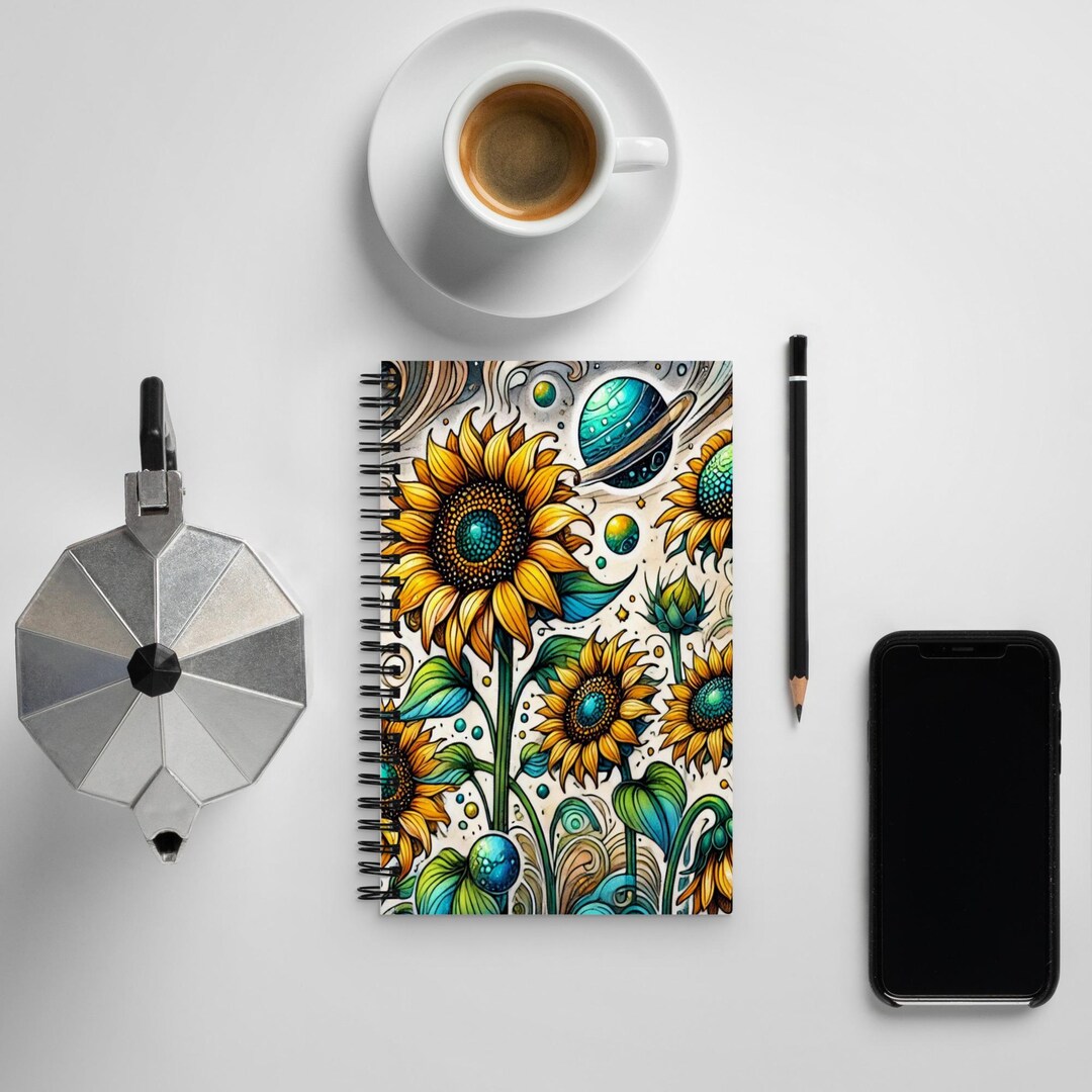 Spiral Notebook Sunflowers and Bees - Etsy