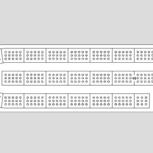 Printable cribbage template pattern, 14.5"x4.5" pdf & svg files also compatible with laser cutters and cnc
