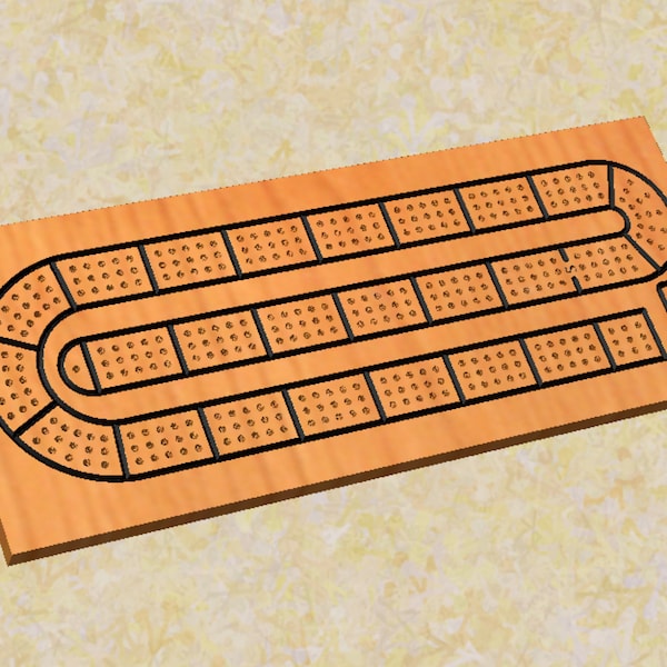 XL Cribbage Table file, Digital CNC or Laser File 3 Track Cribbage Board 8.5" x 28" .svg .dxf .crv