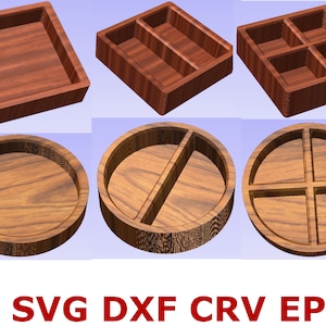 CNC file bundle for bowl, snack bowl, catch all, desk tray, odds and ends trinket tray, organizer tray, svg dxf crv eps , toolpaths.