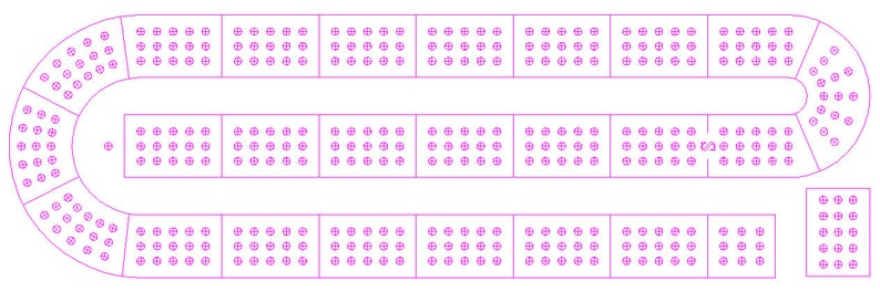 Printable Cribbage Template Pattern, 14.5