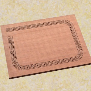 XL Cribbage Table CNC file, Digital CNC File 3 Track Cribbage Board .svg .dxf .crv 20x26