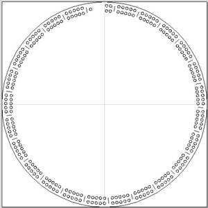 10 Inch Round 2 Track Cribbage Board Template Cnc Router or Laser Cut ...