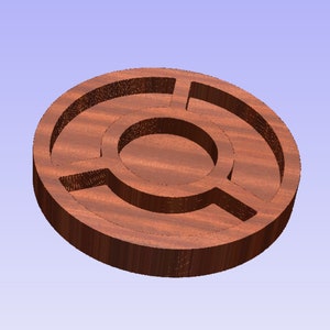 CNC file for 12 inch, four sectioned bowl, catchall tray. SVG, DXF, crv, eps, ai files included