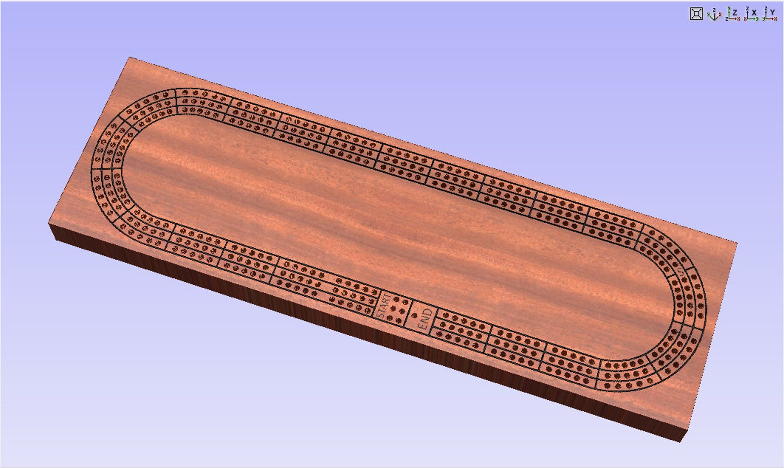 CNC Cribbage Board SVG File Dxf Crv C2d Ai Eps Files Also Etsy