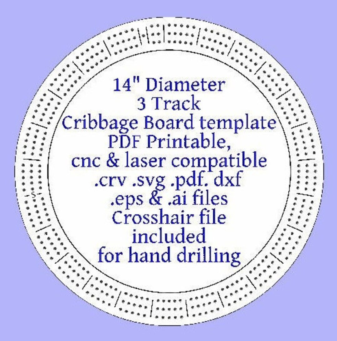 14 Round Cribbage Board Template / Cut File Pdf Etsy 14 Round Cribbage Board Template / Cut File Pdf Etsy