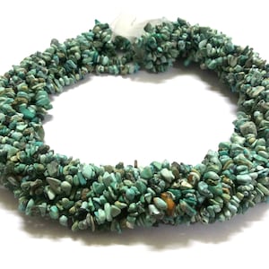 1-5 Strand Tibetan Turquoise Chips Nugget Smooth 3-5mm Gemstone Beads 34&quot;inch, Turquoise Chips Beads, Tibetan Turquoise Chips Beads