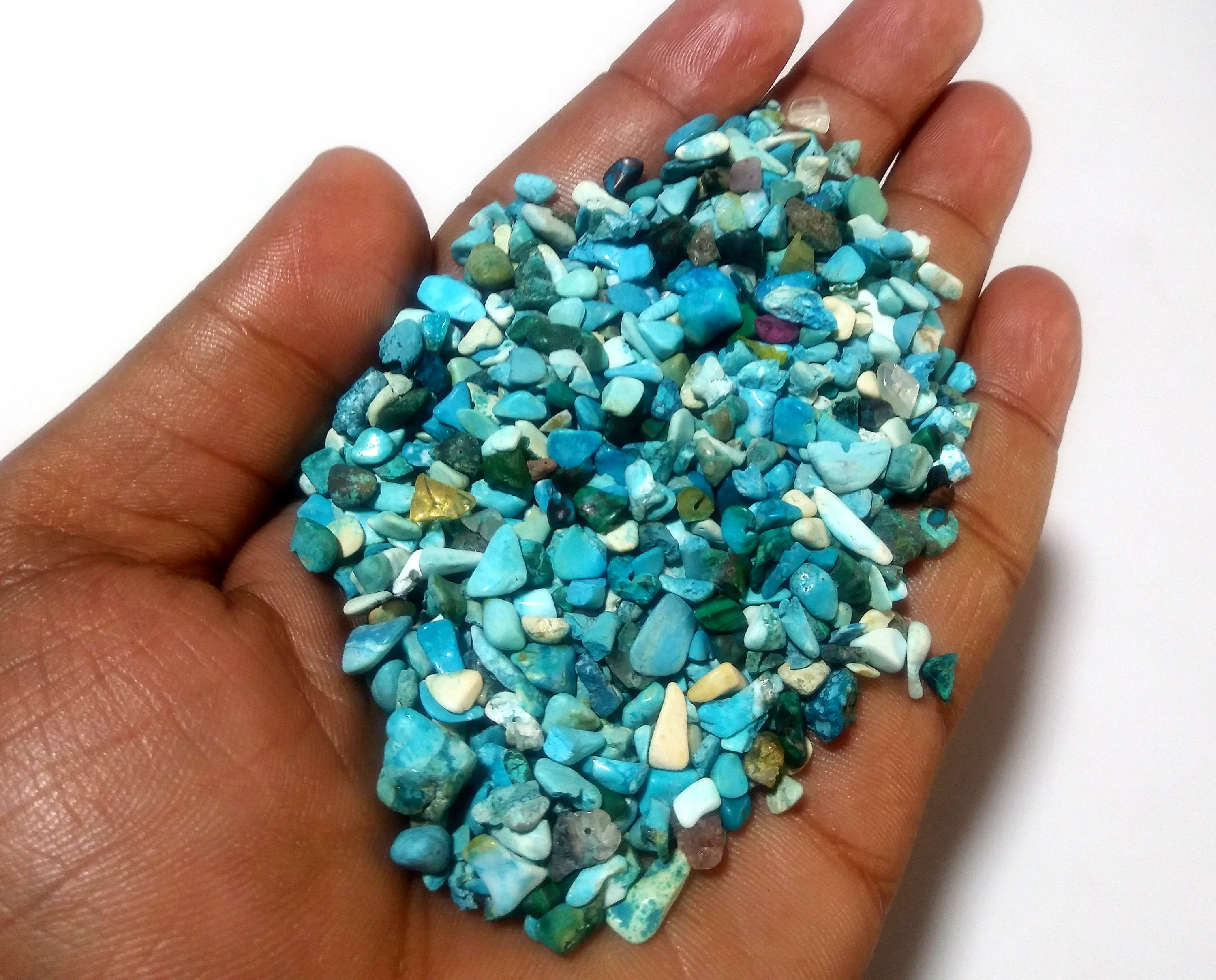 50500gm Natural Turquoise Chips Small Tumbled Turquoise Etsy