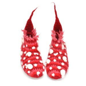 Fly agaric shoes, felt slippers, fly agarics, barefoot shoes, felt slippers, super comfortable, super non-slip