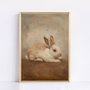 Vintage Easter Bunny | Rabbit Print | Easter Digital Print | Neutral Vintage | Easter Spring Prints | Vintage | Fine Art | Jesus | Bunnies