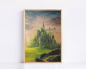 エメラルド シティ デジタル プリント | ウィキッド デジタル アート | 聖パトリック デー アート | グリーン アート | オズの魔法使い | ウィキッド ファン アート | エルファバ グリンダ