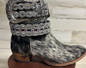 Cinturón de diamantes de imitación estilo occidental