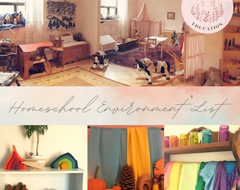 Homeschool Environment List - Furnishings, Toys & Supplies - Waldorf, Montessori