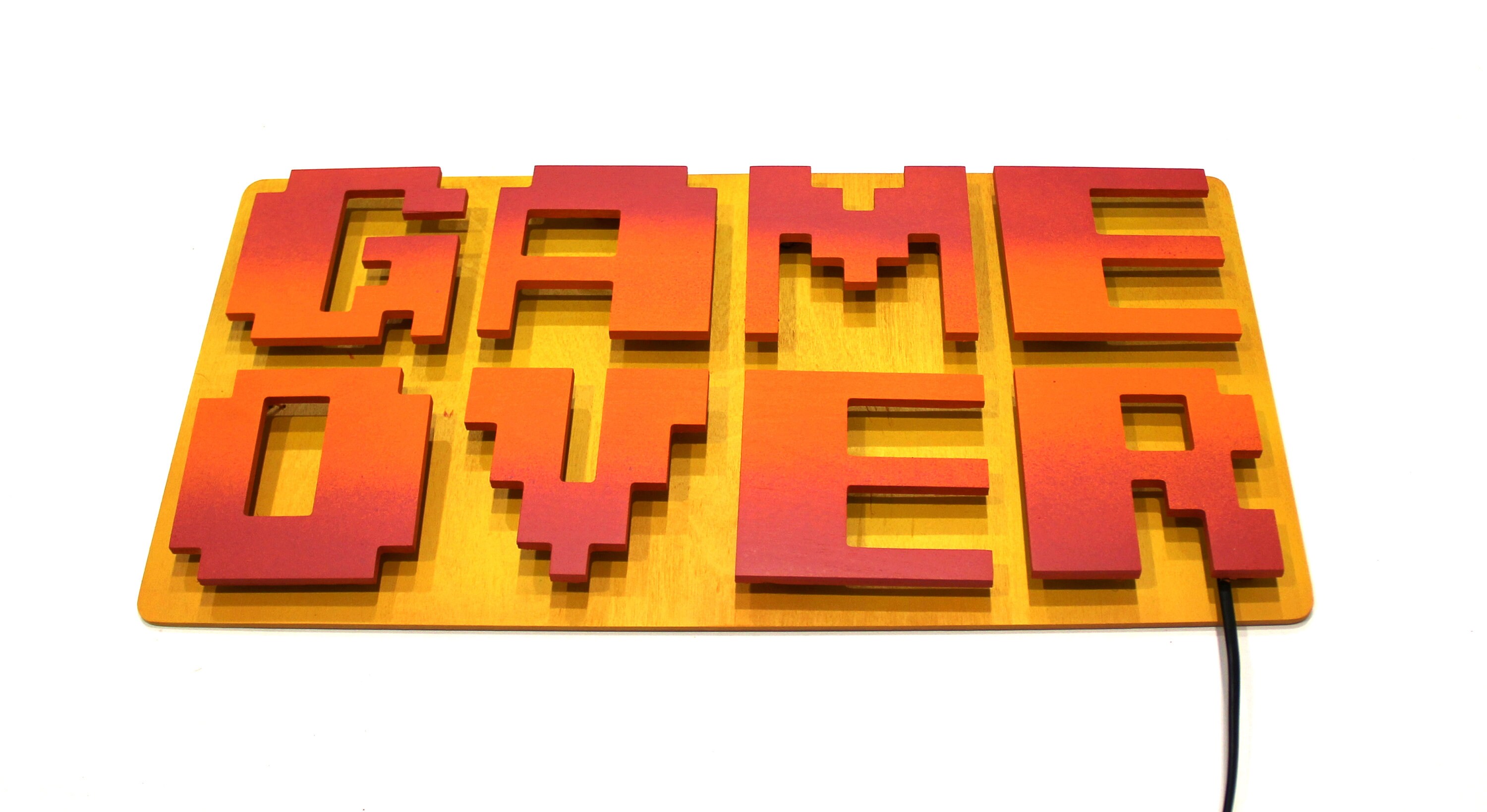 Game over sign Video Game Decor Wall Gaming lamp Gaming Etsy