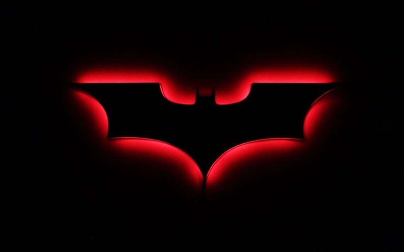 Batman lamp Night lights LED Batman Logo Bat Signal | Etsy