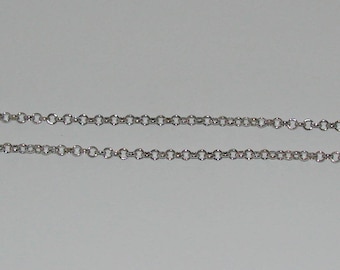 size 50cm rollo chain 3.8 mm silver matte - ref: CA 136
