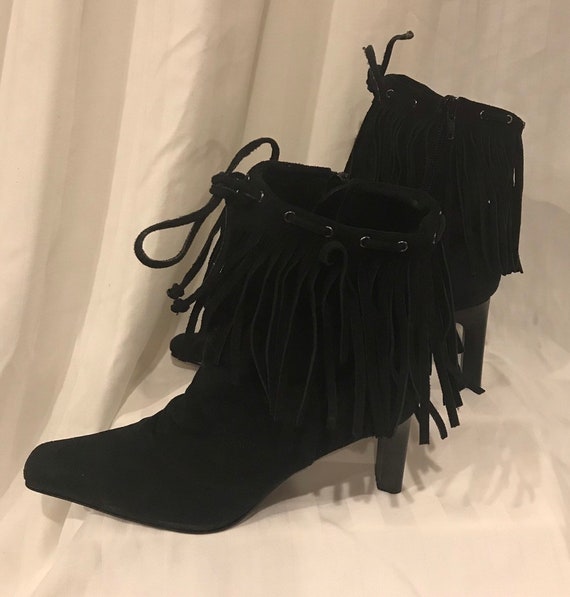 Boho Boots, Boho Ankle Boots, Faux Suede Ankle Boo