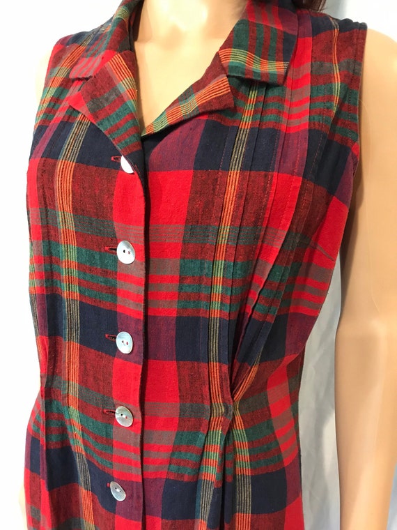 red and black plaid dress shirt